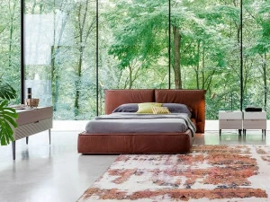 Devina Nais Мягкая двуспальная кровать с мягким изголовьем