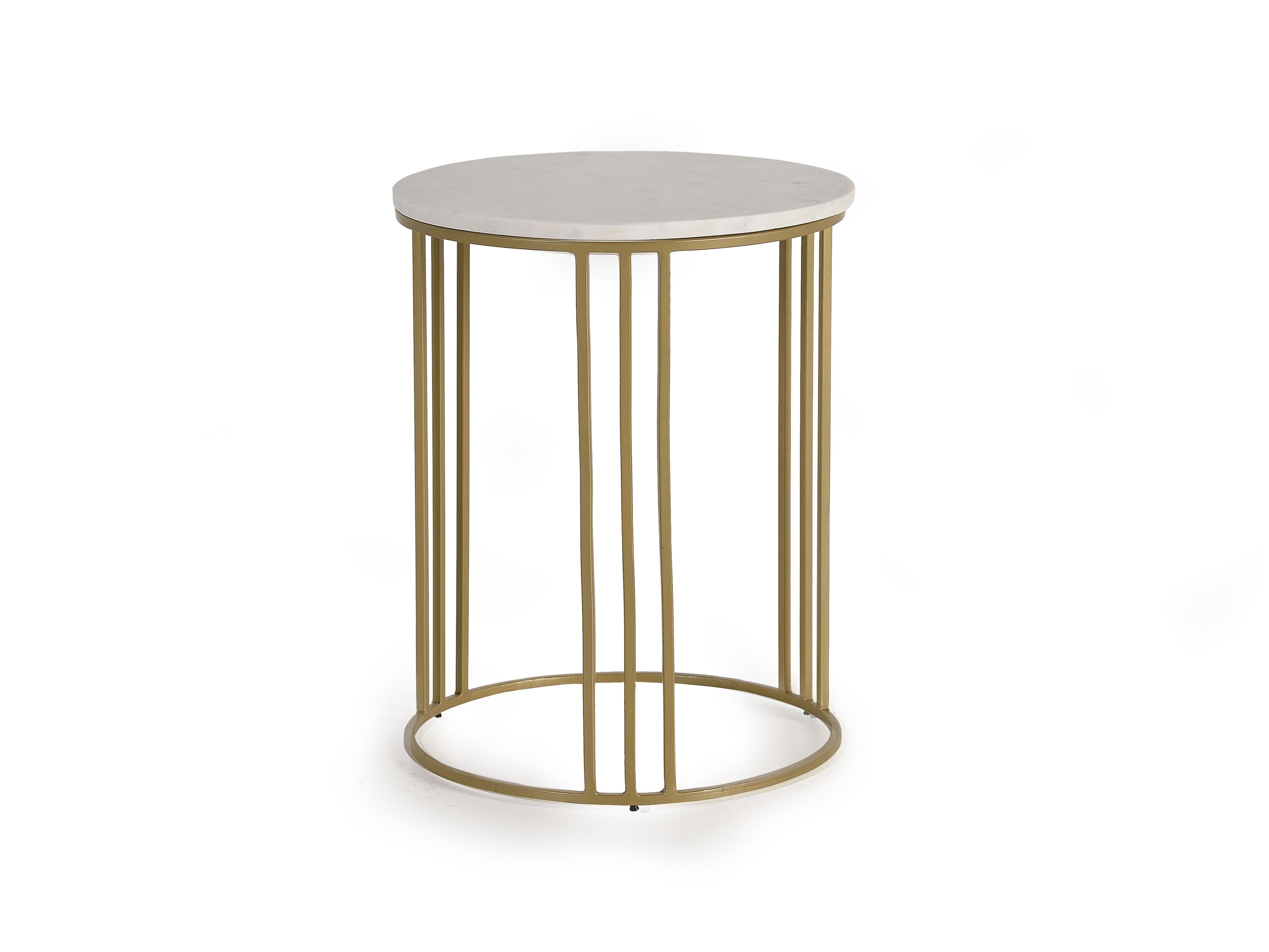 Высокий круглый мраморный журнальный столик Giner y Colomer 1183 ARCH-00011653