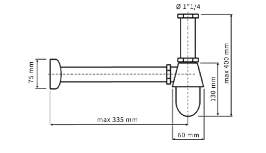 Сифон для умывальника Gaia Mobili Complements ARCH-00062938