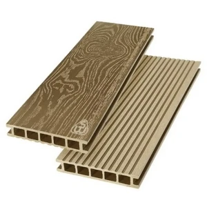 91591079 Террасная доска ДПК Savewood цвет тик 2000x144x25мм двусторонний вельвет/структура дерева 0.58м² 2шт STLM-1378910