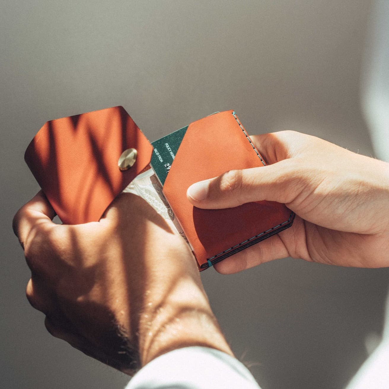 W103COGN Денежный кошелек - Коньяк Wingback  - Вид №2