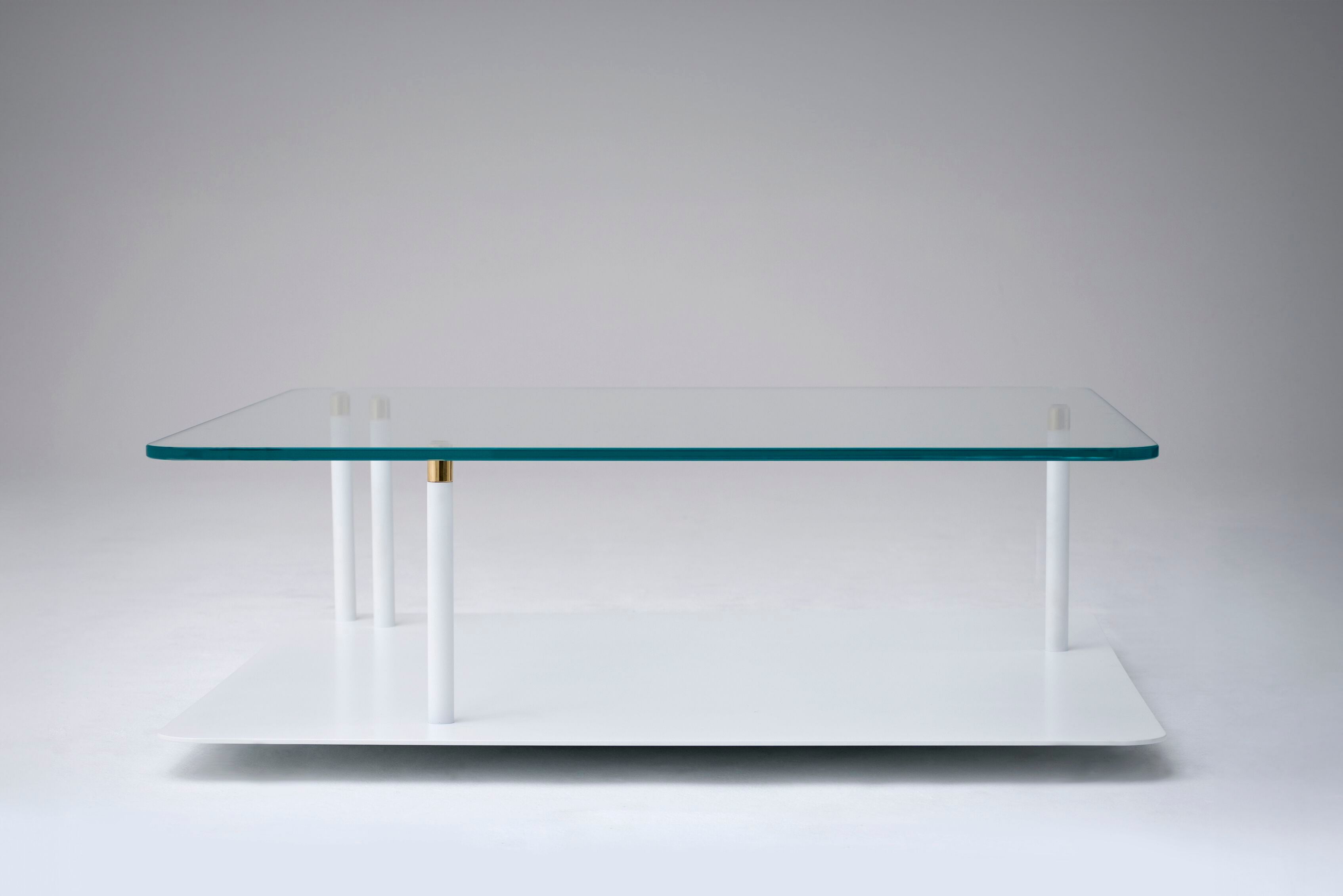 Прямоугольный журнальный столик из стали и стекла Phase Design Points of Interest ARCH-00107297 - Вид №1