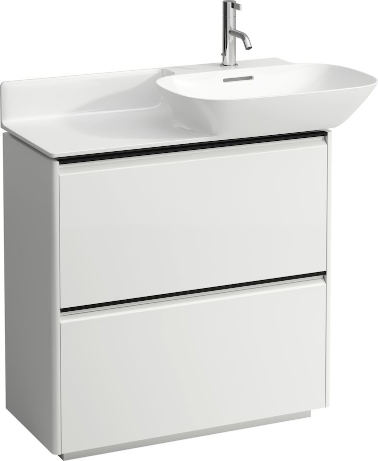 H4030041109991 Шкафчик для раковины, напольный, 2 ящика, ручка черный алюминий LAUFEN PRO - Вид №1