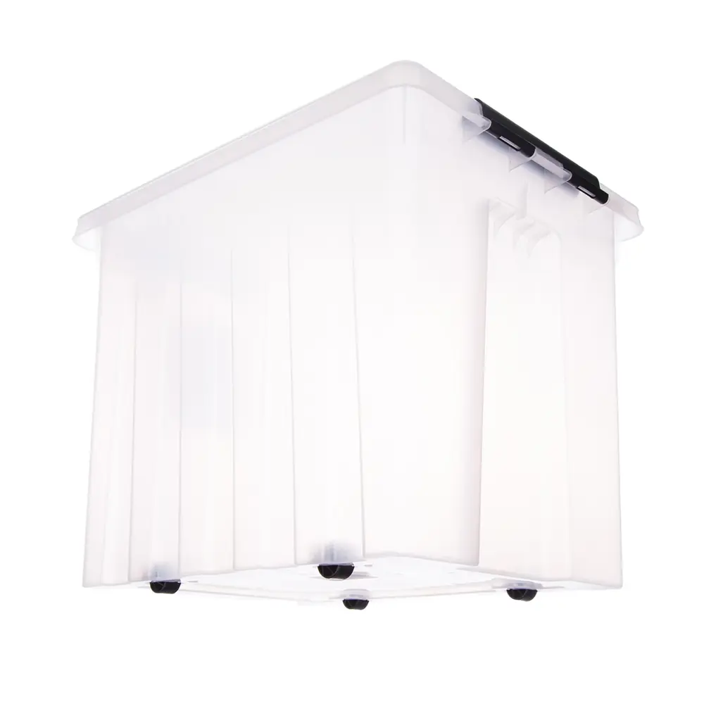 ROX BOX Контейнер прозрачный 50 л с колесами и герметичной крышкой 16449339 STLM-0006856 - Вид №2