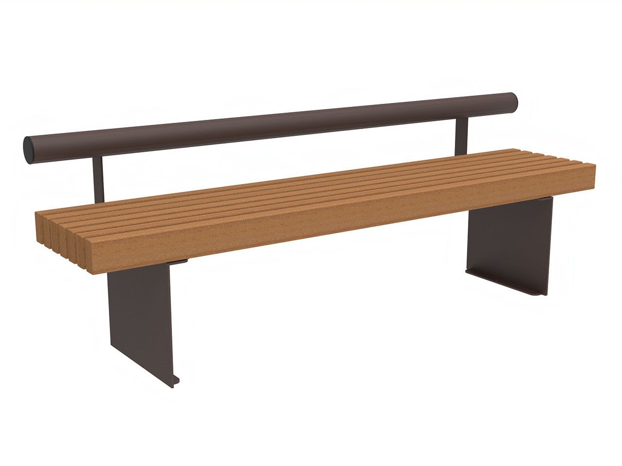 Скамья из окуме со спинкой Lazzari дольмен ARCH-00090444 - Вид №7