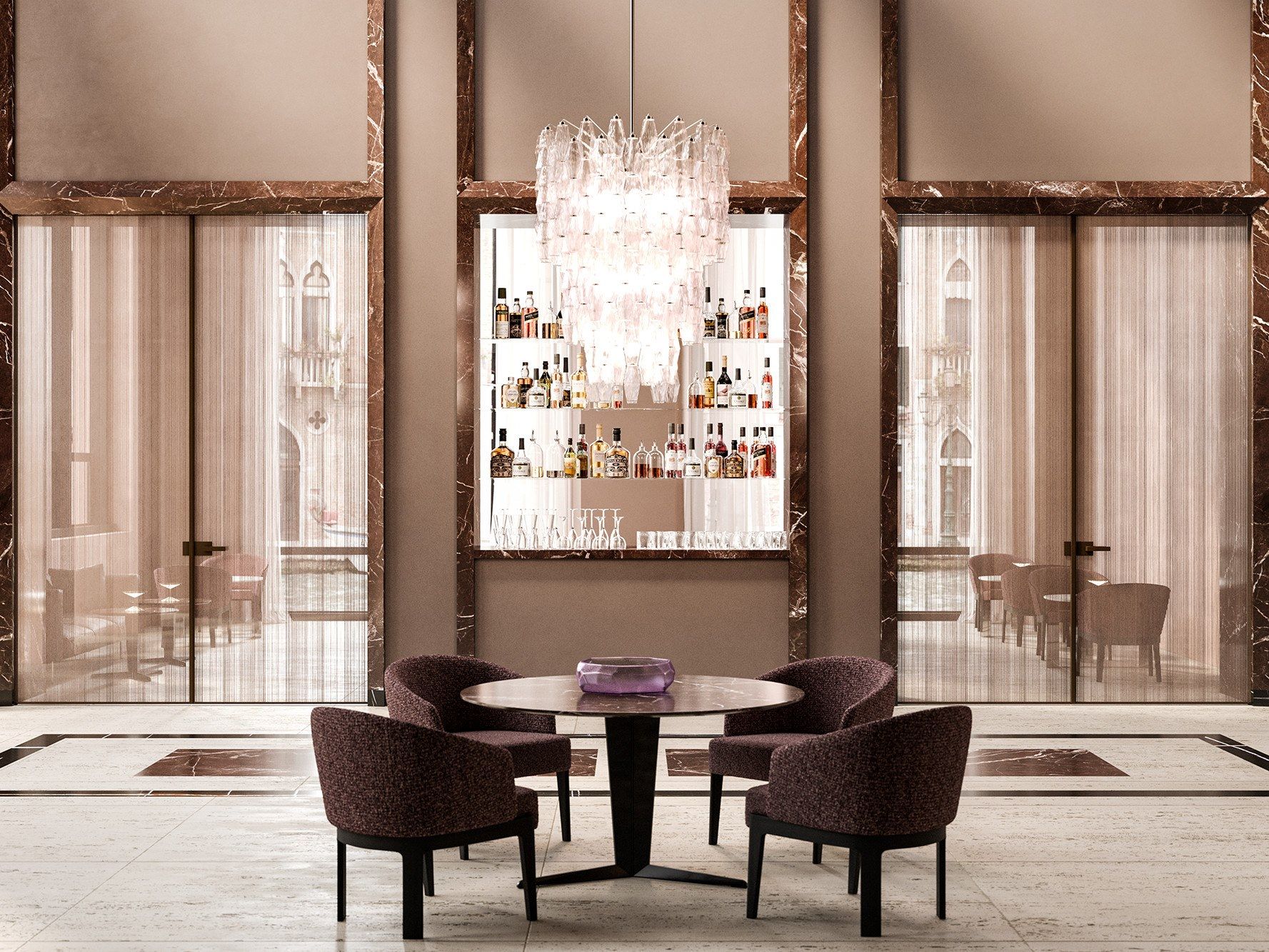 Стеклянная распашная дверь HenryGlass MANHATTAN ARCH-00048182