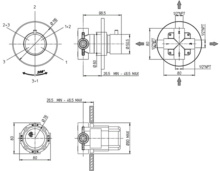Paini Cox 78CR471 дивертор  - Вид №2