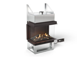 Встроенный камин из закаленного стекла на биоэтаноле