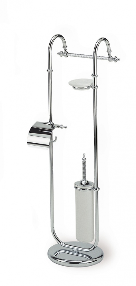 G688(08) Stil Haus Giunone, cтойка: мыльница + полотенцедержатель + бумаг + ерш, цвет хром