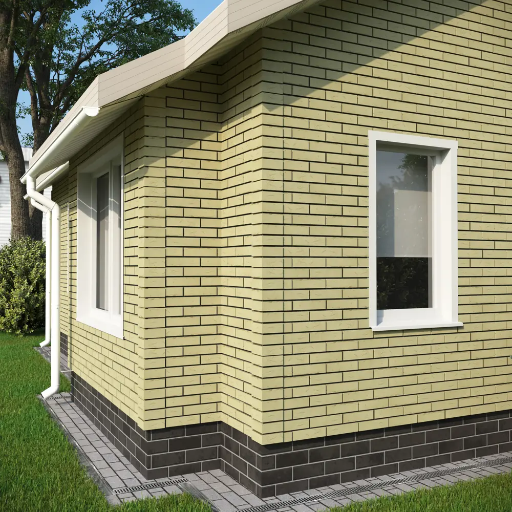 Фасайдинг Дачный Кирпич баварский песочный 0.38 м² FINEBER STLM-2198330 - Вид №3