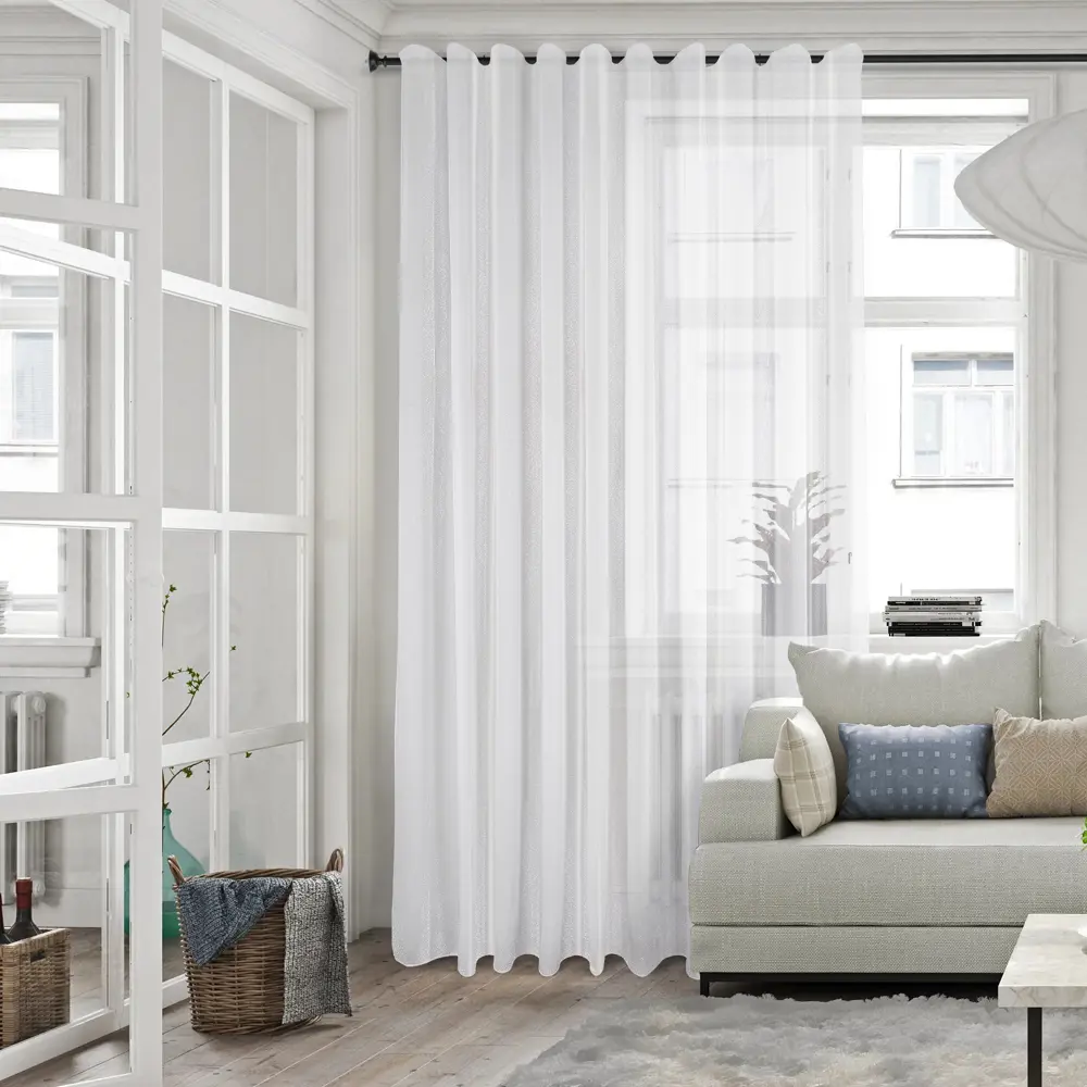 Тюль MIAMOZA Кате с декоративной лентой 300x280 см 89052262 STLM-1488413