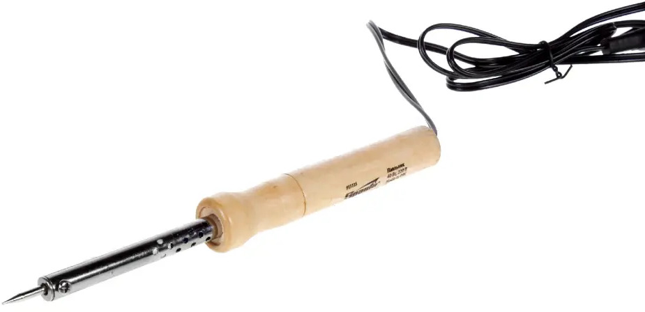 Паяльник Sparta 40 Вт с деревянной рукояткой для точной пайки 16216480