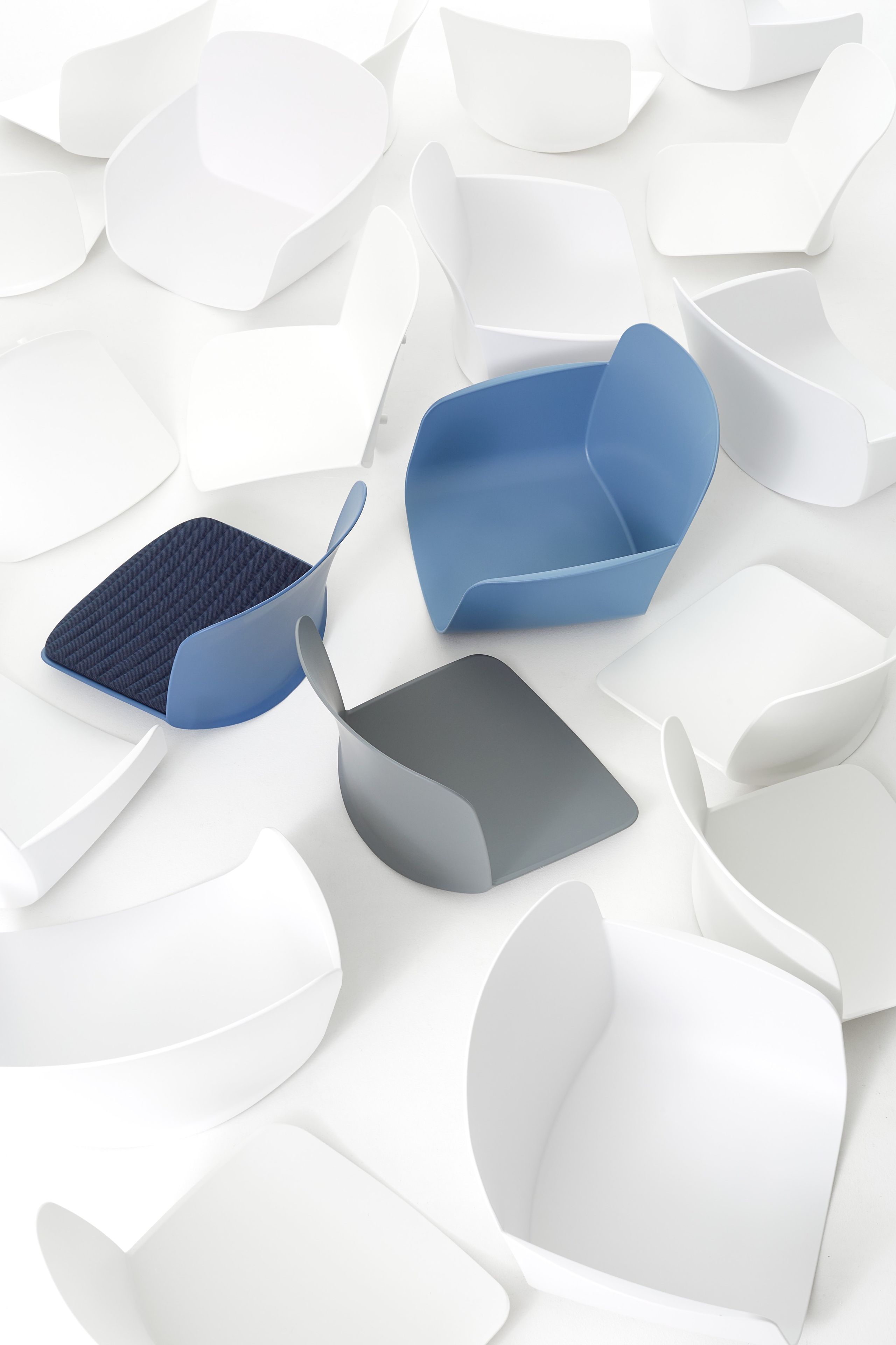 Вращающееся кресло из полипропилена с мягким сиденьем VAGHI свободное кресло ARCH-00112736 - Вид №5