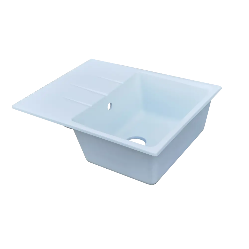 Кухонная мойка DELINIA с крылом 64×48,8 см из кварцевого композита 87806498 Мойка врезная STLM-0887535 - Вид №4
