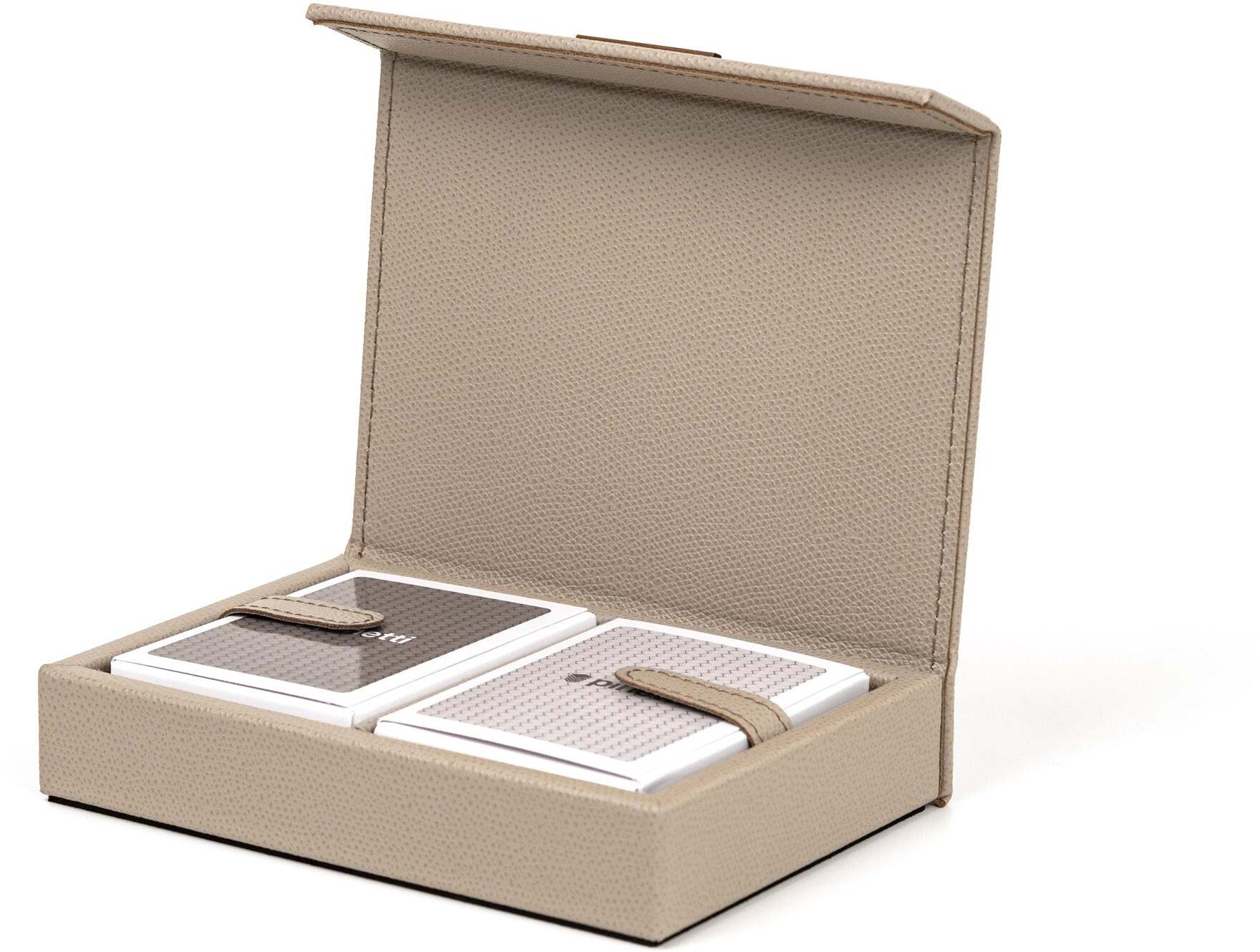 Чехол для игральных карт - 16,5X12,5XH3,5 см / зернистая кожа_coffee