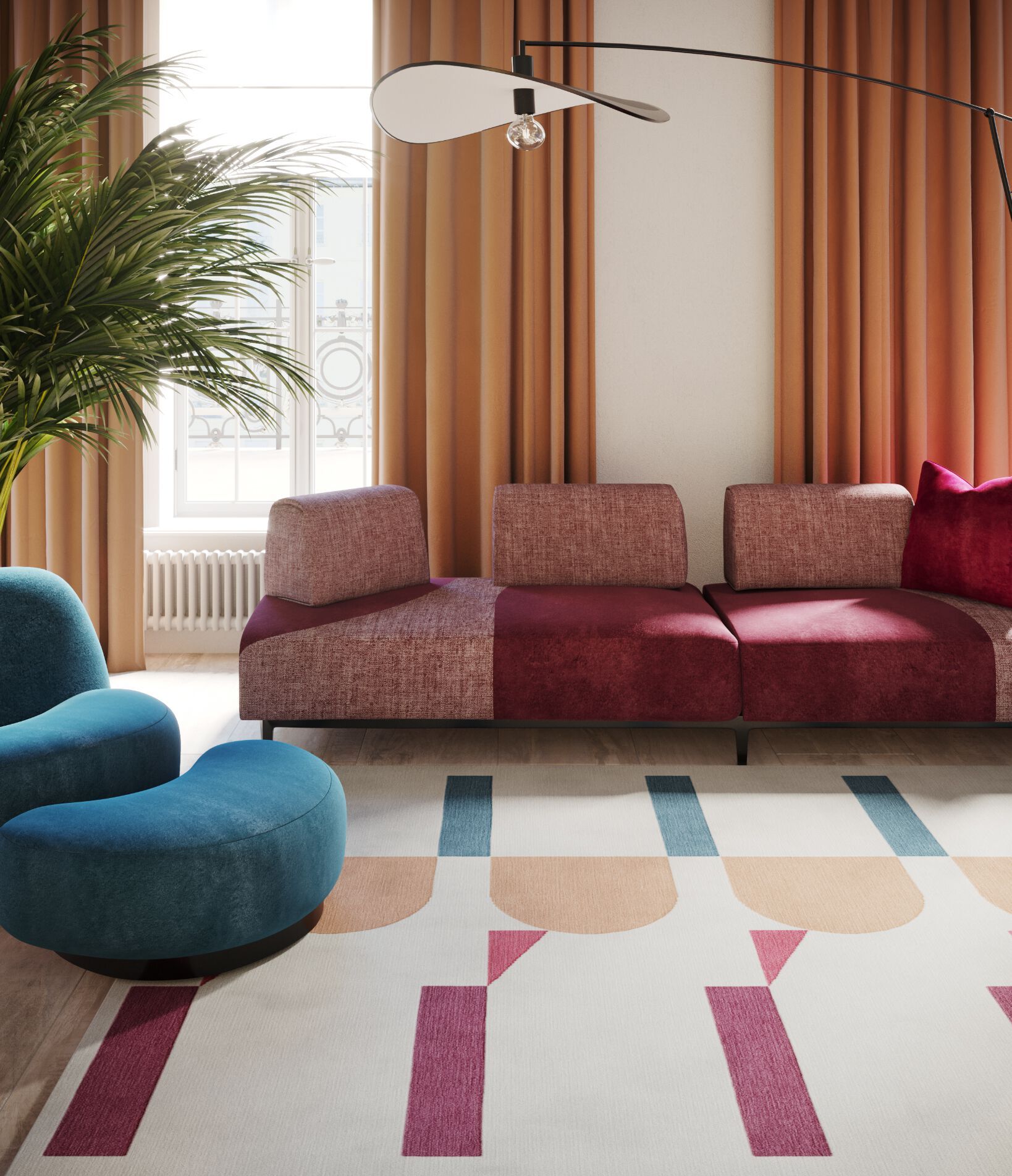 Прямоугольный шерстяной ковер Tapis Rouge узор ARCH-00150744 - Вид №9