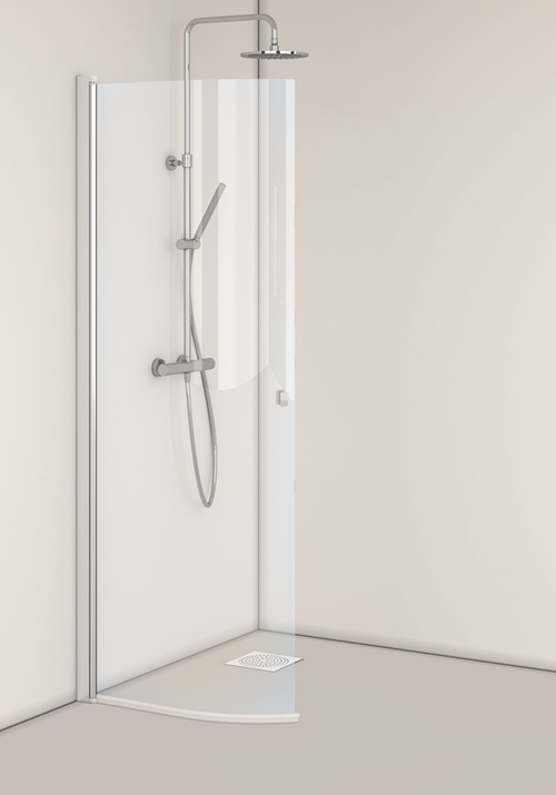 1450323 Igloo Pro Душевая Дверь Гнутая Прозрачное Стекло 100 Hafa Прозрачный  - Вид №1