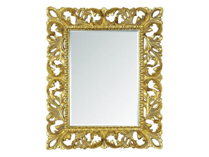 Прямоугольное зеркало с металлической рамой