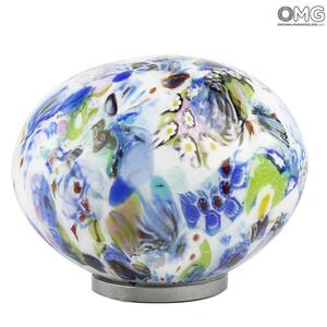 3946 ORIGINALMURANOGLASS Настольная лампа Синий камень из муранского стекла - OMG 16 см