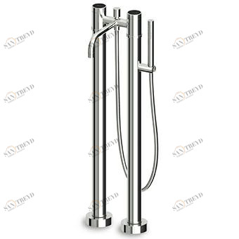 ZSA275.CN - R99657 Отдельностоящая ванна-душ с переключателем, ручной душ, гибкий шланг 1500 мм. Длина рта 175 мм. Zucchetti Savoir 