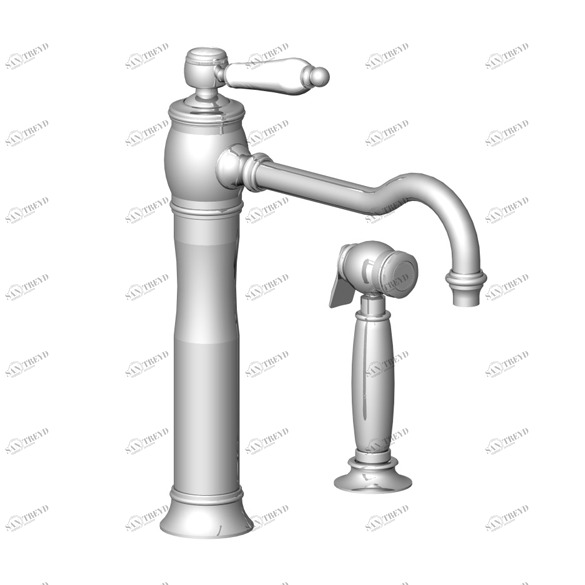 1723 Смеситель для мойки, однорычажный, с ручным управлением, без сливного крана HORUS Range Julia Victoria 