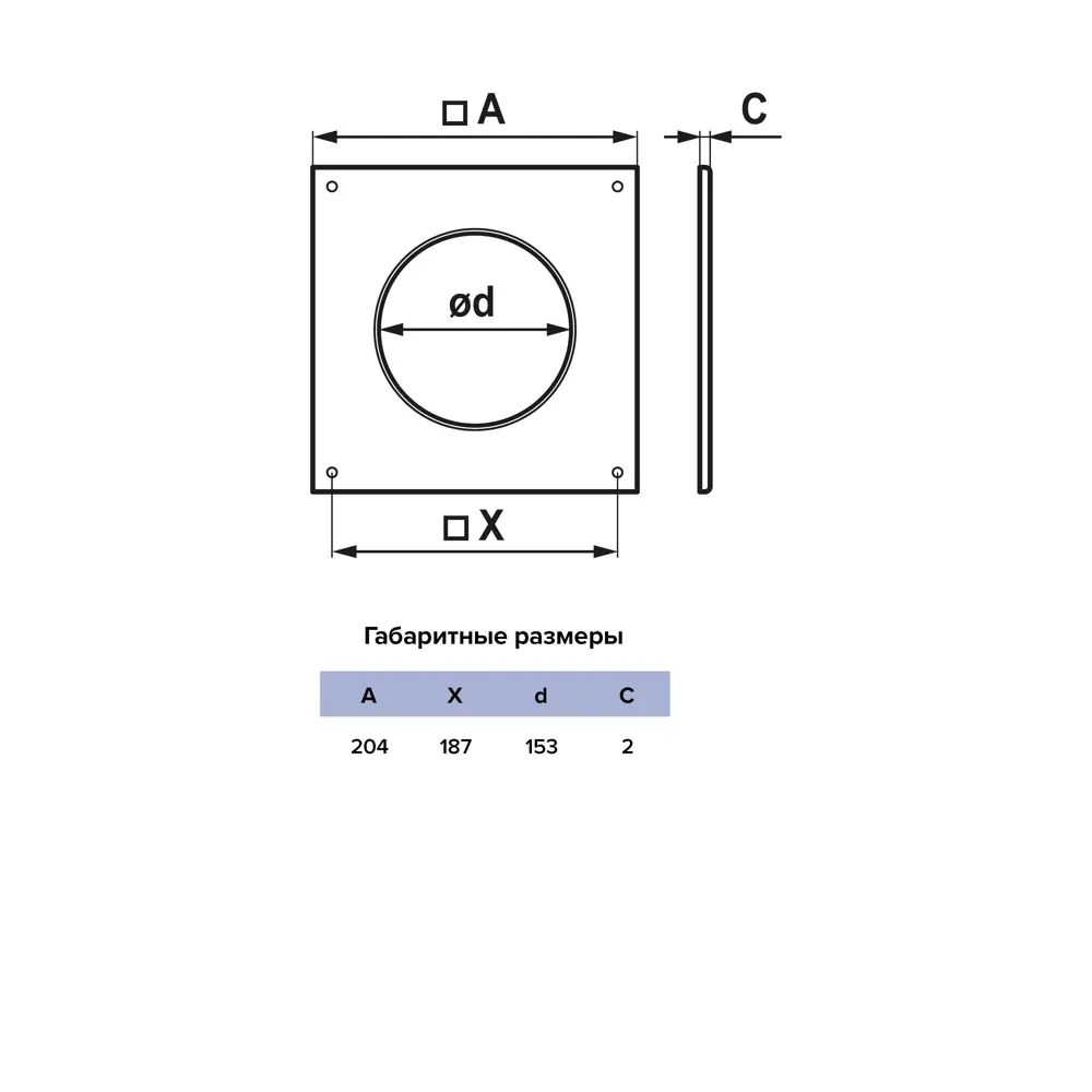Пластина для круглых воздуховодов Fonet D150 мм пластик STLM-2050786 - Вид №3
