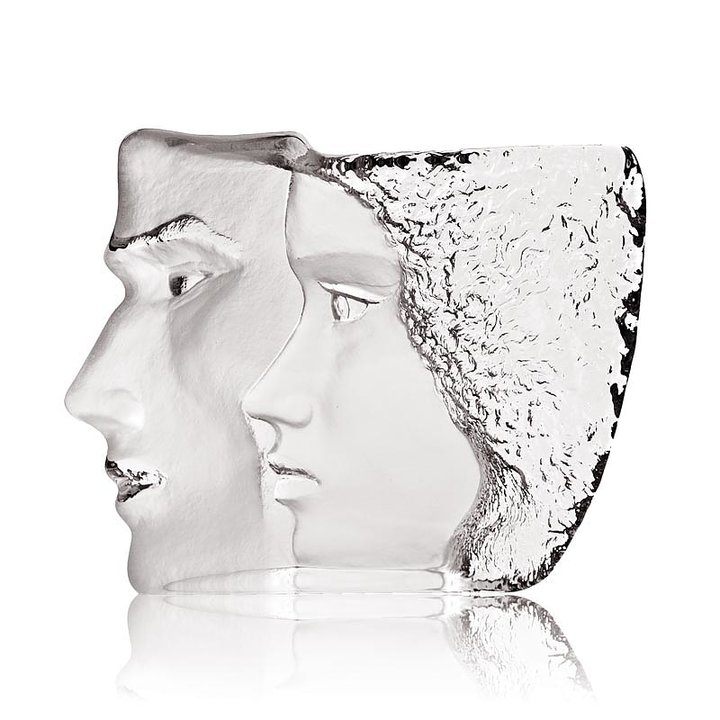 65837 Скульптура из прозрачного хрусталя "Пара" 330/260 мм Maleras 