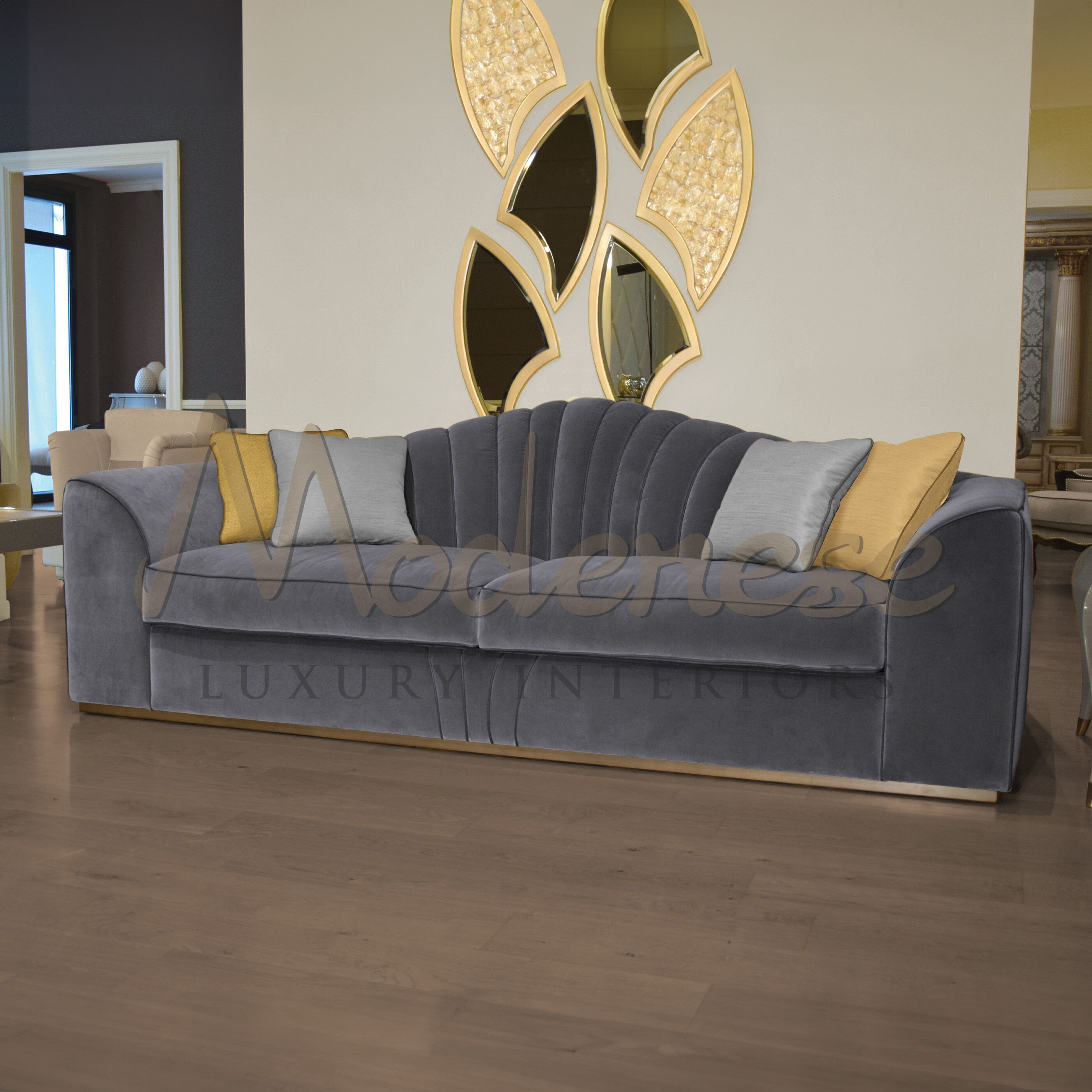 3-местный кожаный диван Modenese Luxury Interiors ECLIPSE MODERN ARCH-00022891 - Вид №5