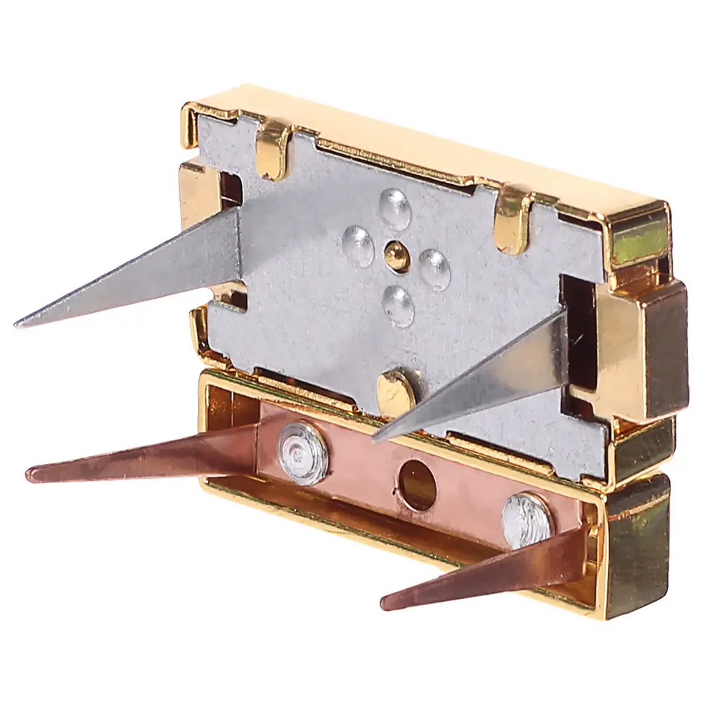 Замок нажимной 25x32 мм, цвет золото ЛЕВША STLM-2111485 - Вид №2