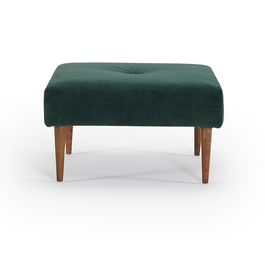 Пуф Recast с ножками из темного дерева и черной рамой, зеленый Innovation Living RECASTPF540 - Вид №1