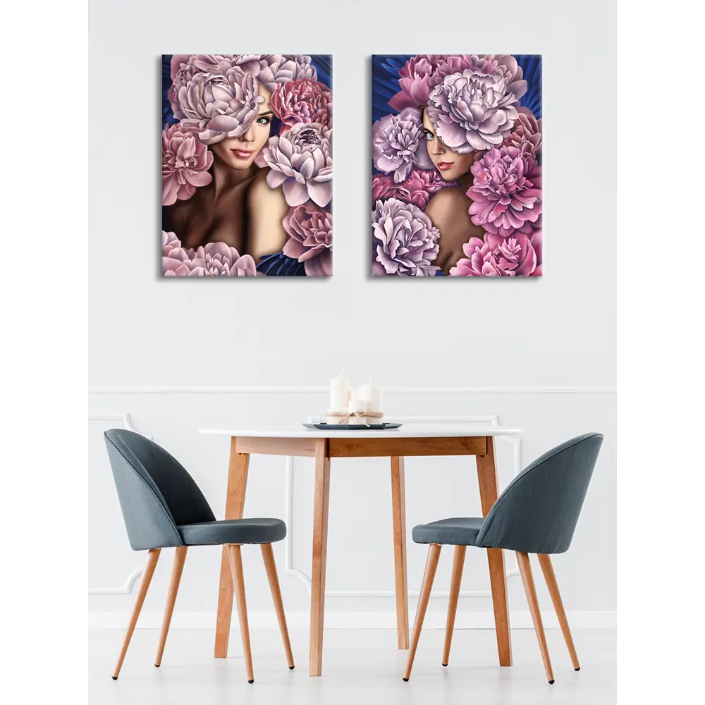 Картина модульная Девушки в цветах 45x60 см 2 шт. 86731882 STLM-2096798 POSTERMARKET  - Вид №6