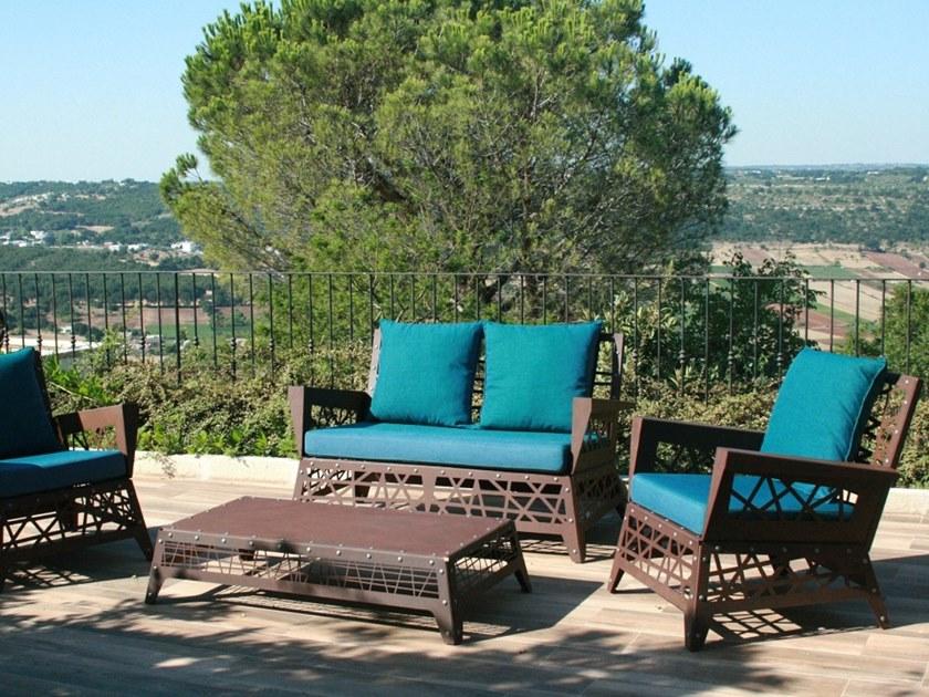 TrackDesign Прямоугольный садовый столик из стали Corten ™ Mikado Tt0701000 - Вид №4