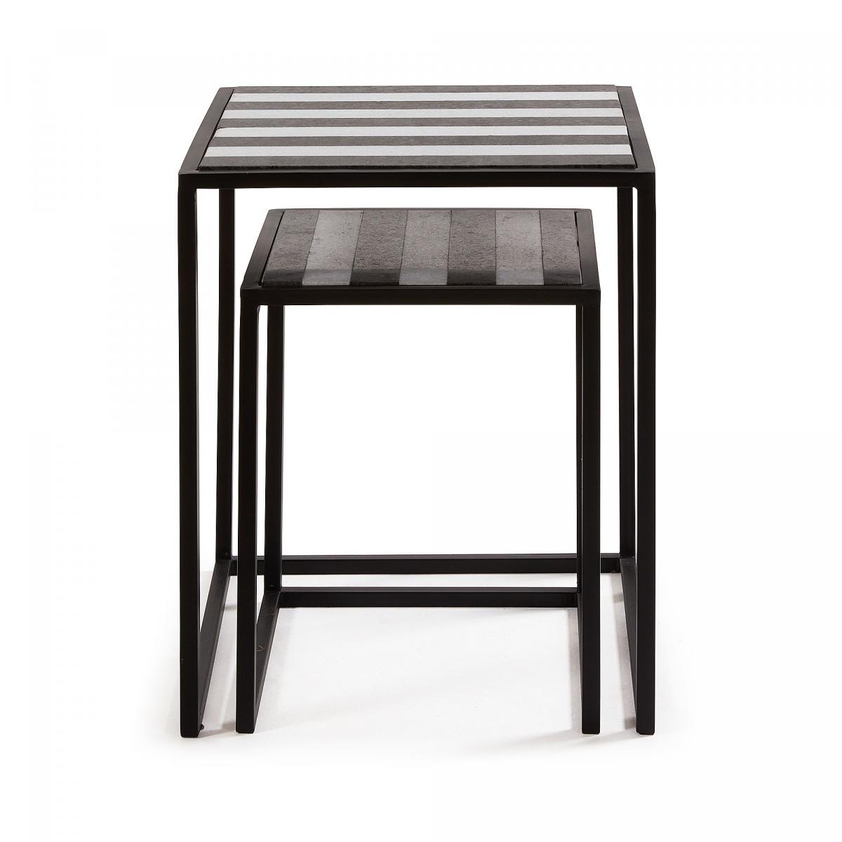 069294 Набор 2х столиков мраморная столешница La Forma Skerry  - Вид №2