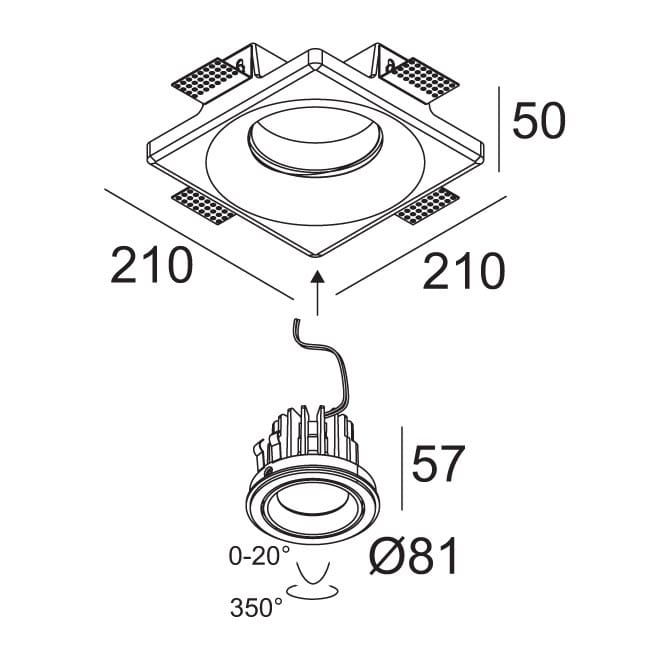 Регулируемый светодиодный прожектор с диммером Deltalight Gyn ARCH-00143191 - Вид №2