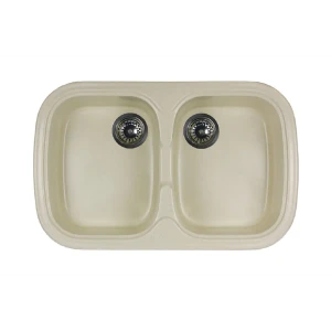91898179 Мойка для кухни врезная Granicom G-004 49.5x78 см глубина чаши 20 см искусственный камень цвет шампань STLM-1408041
