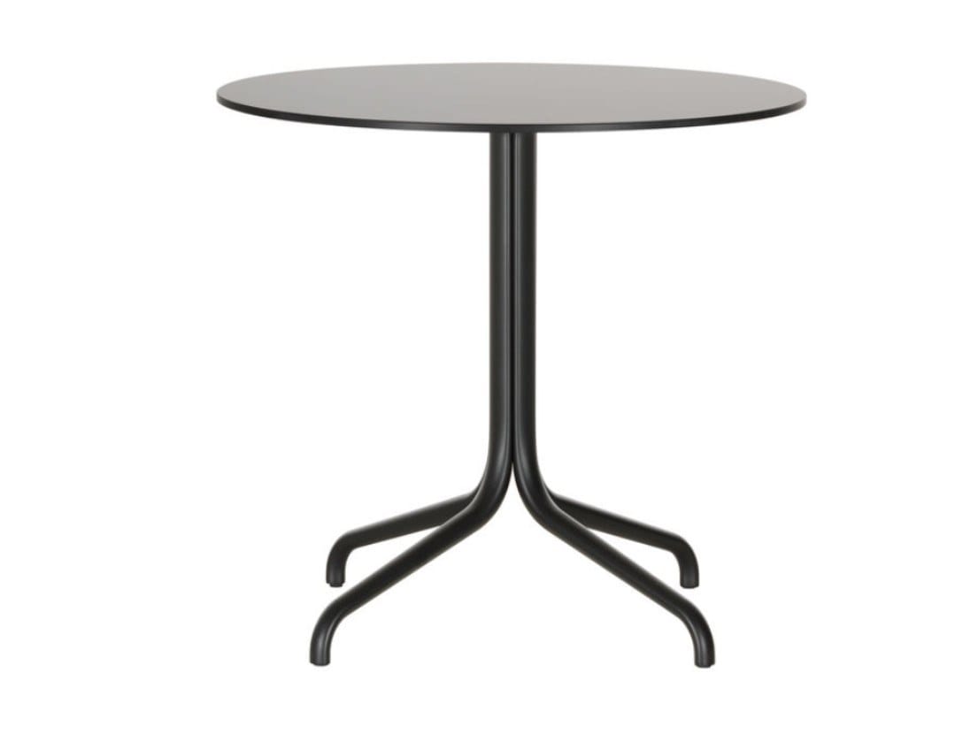 Круглый стол со стальным основанием и деревянной столешницей VITRA Belleville Table ARCH-00025779