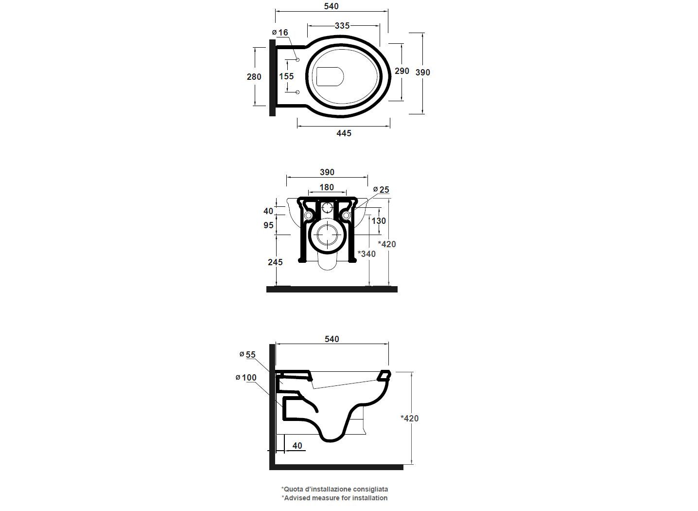 Керамический подвесной туалет Gaia Mobili Complements ARCH-00128213 - Вид №1