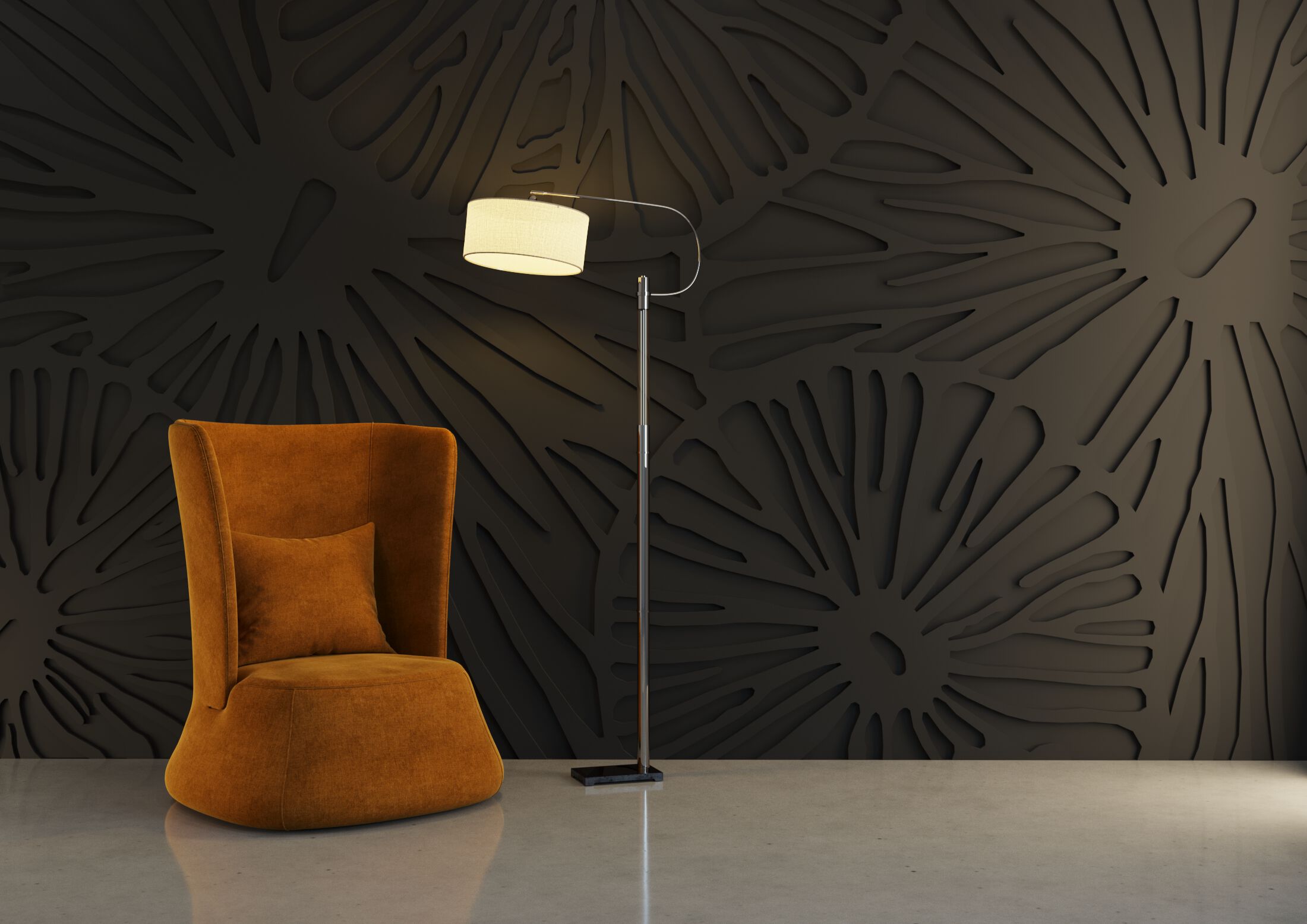 Трехмерная декоративная гипсовая панель WallDeco JANNET ARCH-00011789