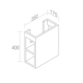 C391.108 Подвесной шкаф по раковину L319 A. e T. Italia ACQUAFREDDA Серый AeT ITALIA - Вид №1