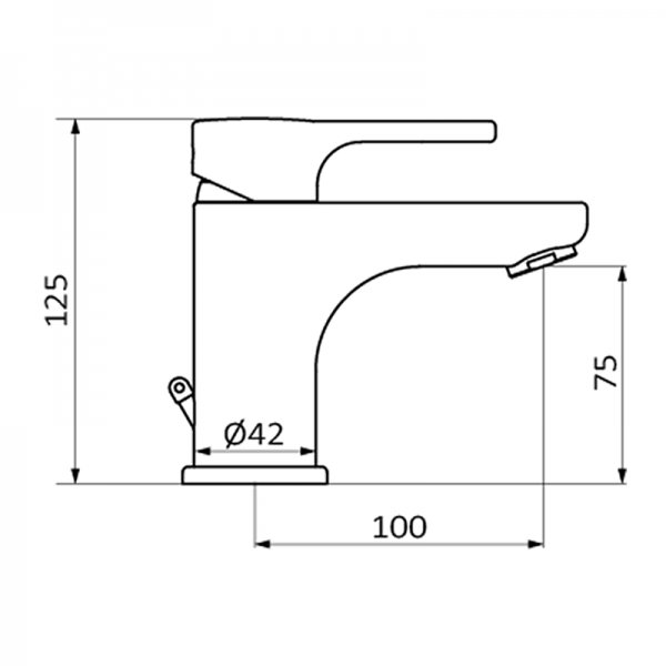 15510150 BASIC Умывальник смеситель Хром GRB MIXERS  - Вид №1