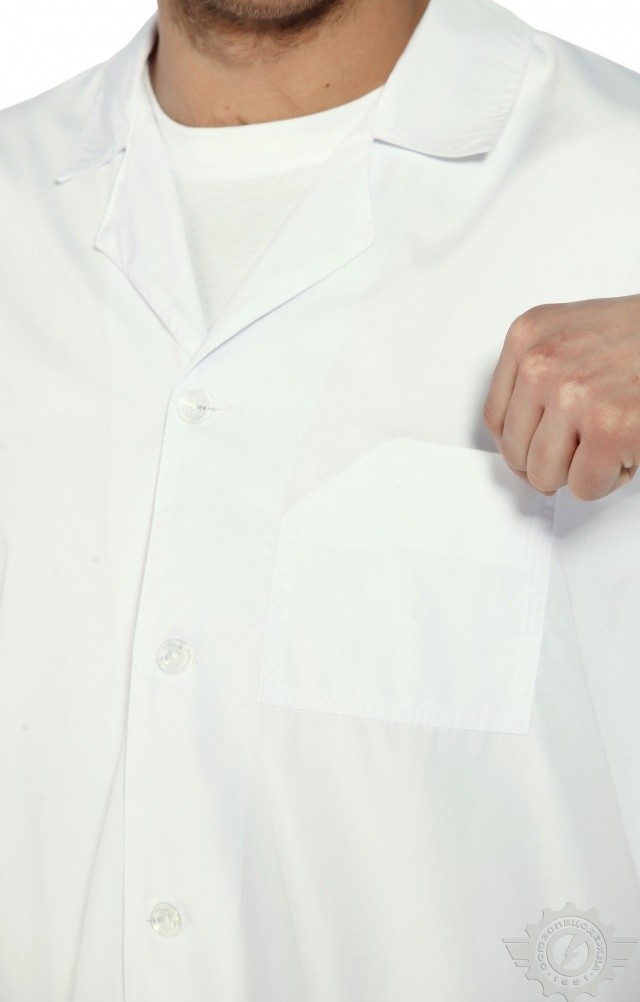 66251 Халат "Сервис" мужской белый  Медицинская одежда  размер 60-62/170-176 Спецодежда  - Вид №6