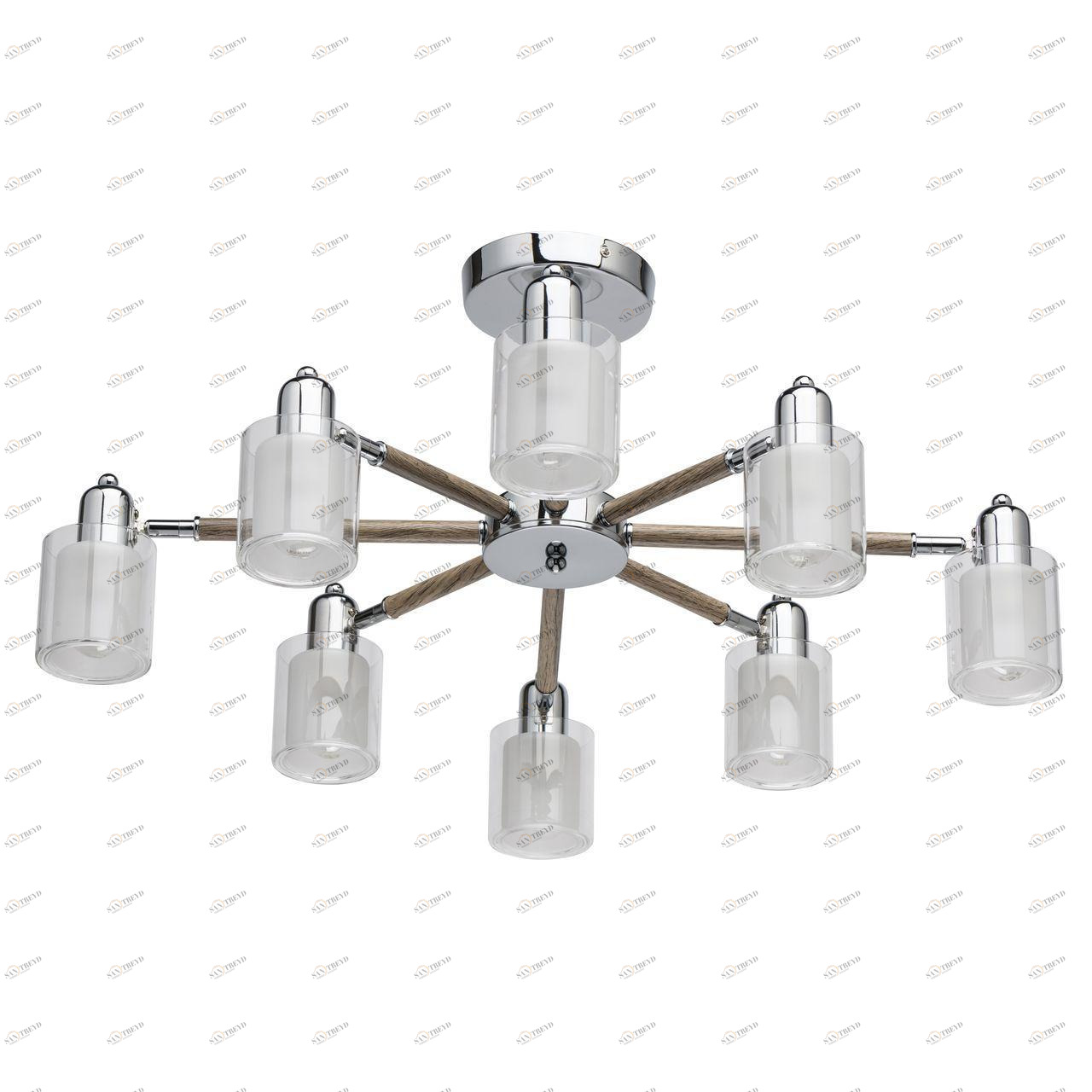 Люстра белая потолочная De Markt Форест 693012608 DE MARKT ДИЗАЙНЕРСКИЕ, ФОРЕСТ 00-3833619 Белый;хром 