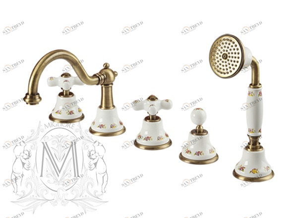 Смеситель MIGLIORE Provance ml.pro-8880 для ванны на 5 отверстий, бронза ml.pro-8880.BR