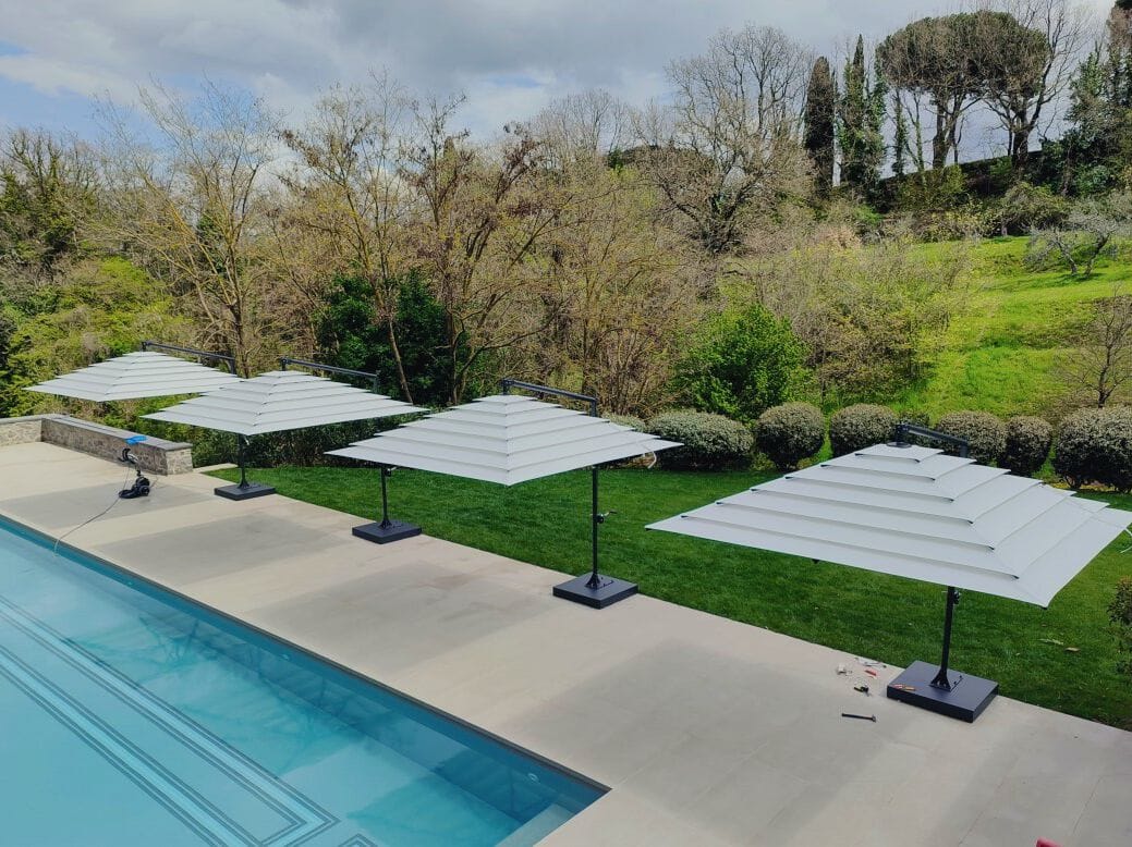 Металлический поворотный зонтик с боковым полюсом Gardenart GIRASOLE LUSSO ARCH-00067059