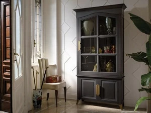 Prestige Лакированная витрина из дерева и стекла Capricci Cvc041b