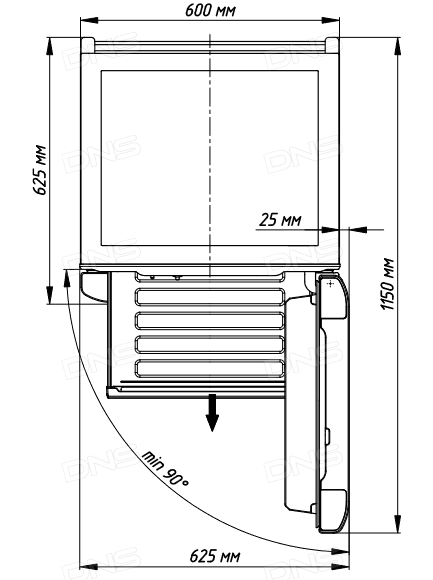 5348107 Холодильник с морозильником   Бирюса M6034 серый STDN-0065424 - Вид №12