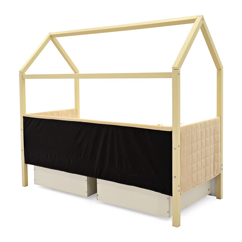 Детская кровать-домик мягкая бежевая Svogen БЕЛЬМАРКО  00-3873177 Бежевый Santreyd  - Вид №8