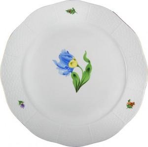 53468 Herend Тарелка обеденная 25,5см "Китти" (синяя) Фарфор