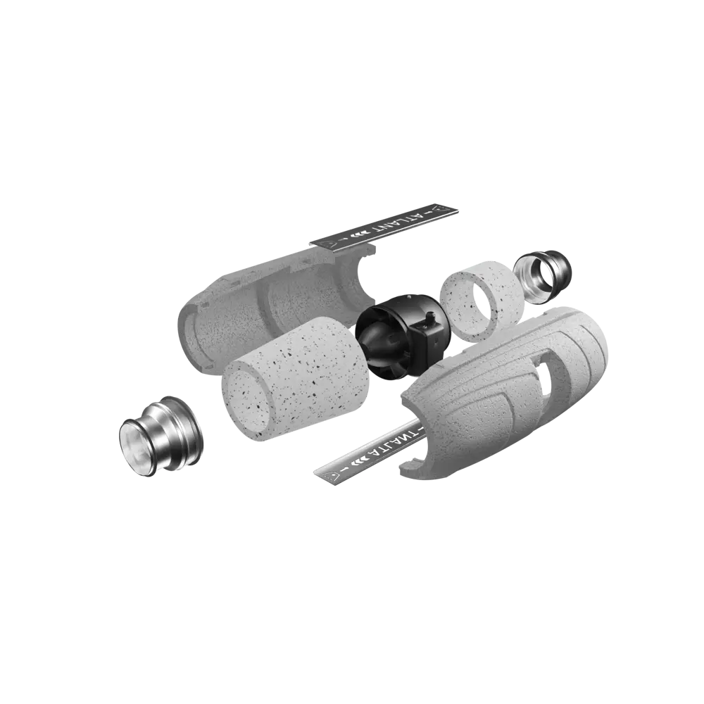 Вентилятор канальный центробежный Era Pro Atlant D100 мм 19 дБ 258 м3/ч цвет серый STLM-2024643 - Вид №12