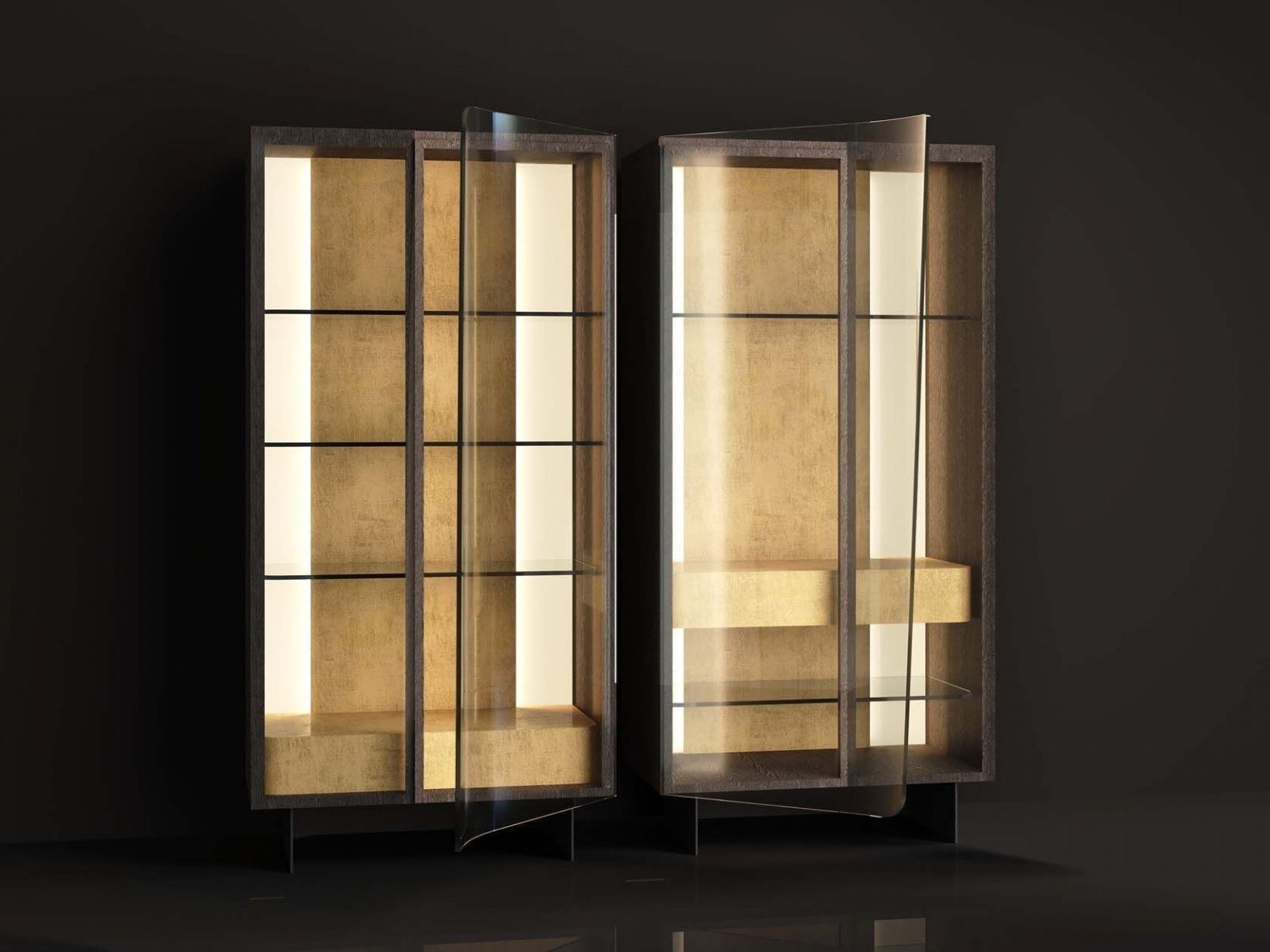 Витрина из дерева и стекла со встроенным освещением Enne Leaf ARCH-00041111 - Вид №5